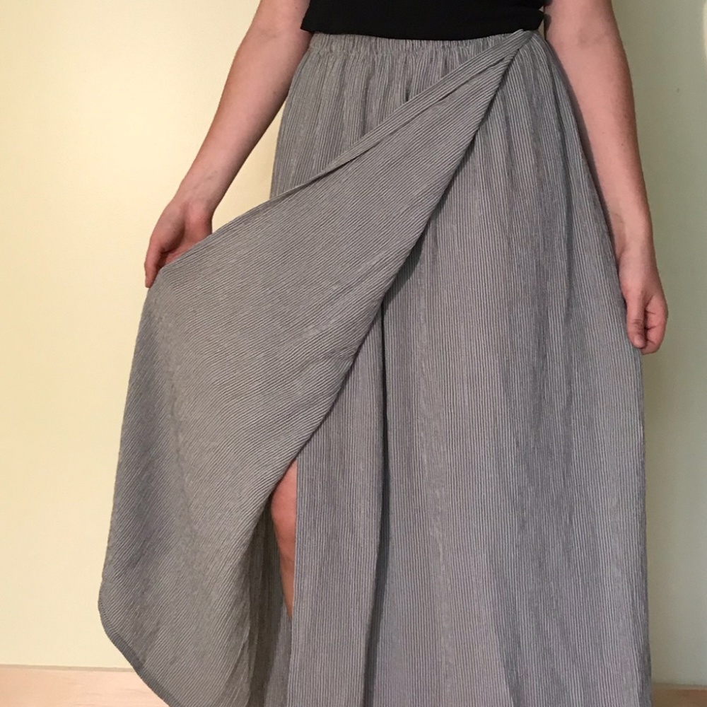 EILEEN FISHER Horizontal Strip, flap skirt